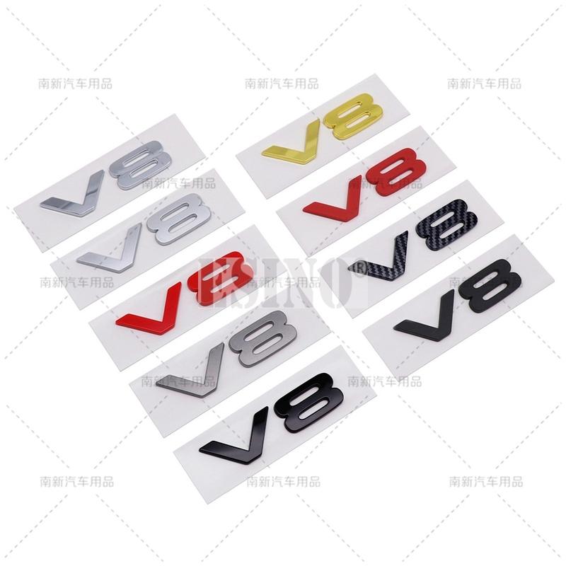 Car Styling 3D V8 ABS Adhesive Emblem Trunk Badge Fender Sticker Body for Defender 90 110 5.0T V8 Octa Black