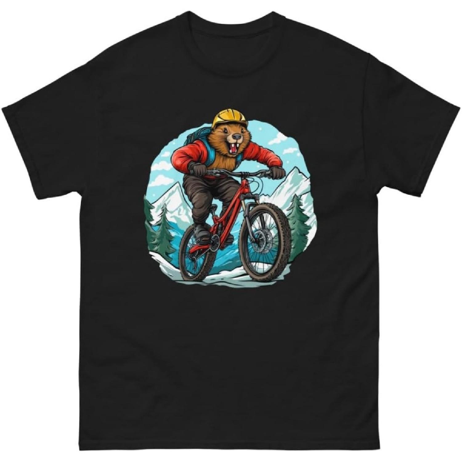 Biker Beaver Unisex T-Shirt S
