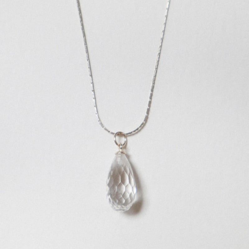 

OudStudio Rock Crystal Drop Necklace Silver
