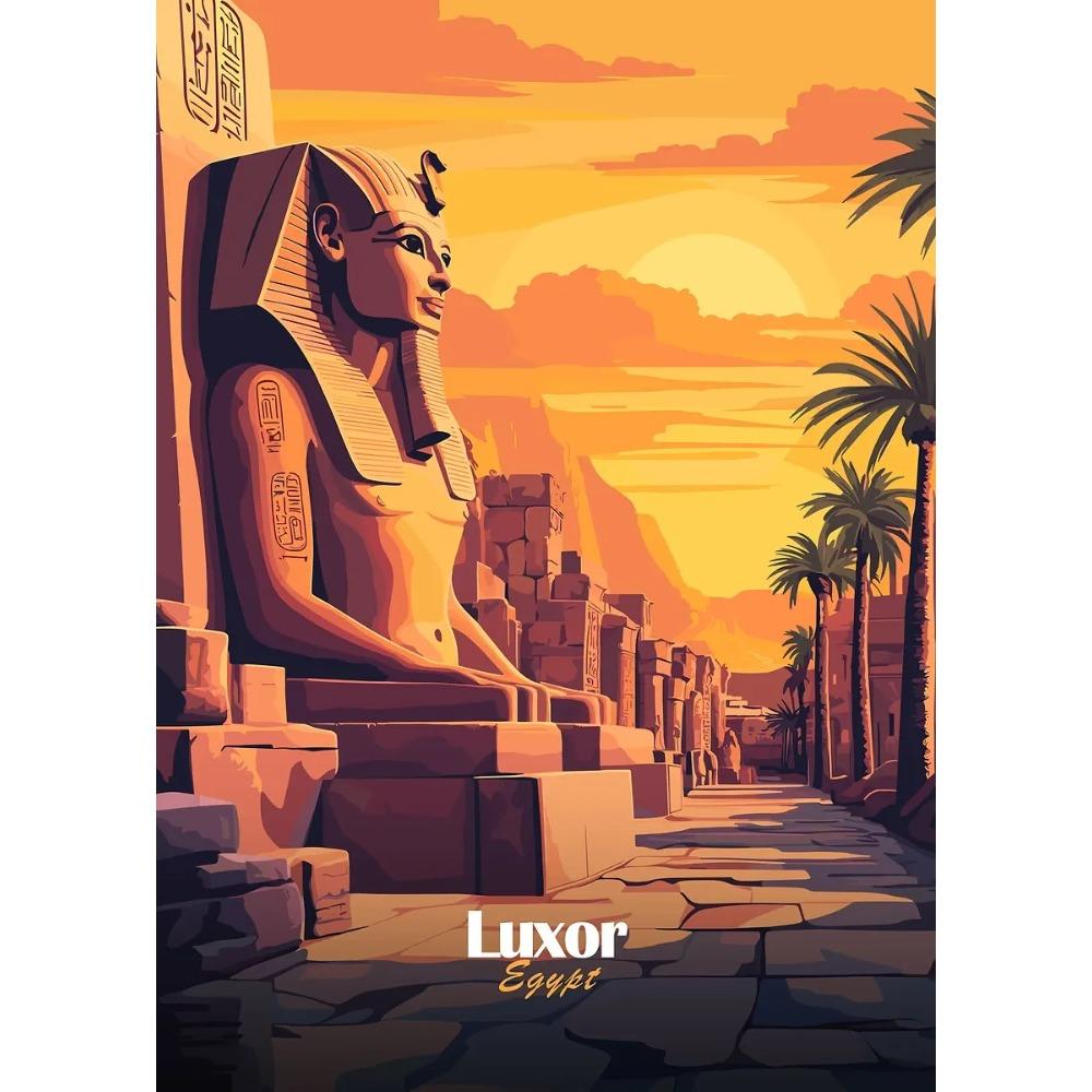 Majestic Pyramids of Giza Egypt Posters Egyptian Sphinx Travel Prints Canvas Painting Wall Art Pictures Home Living Room Decor