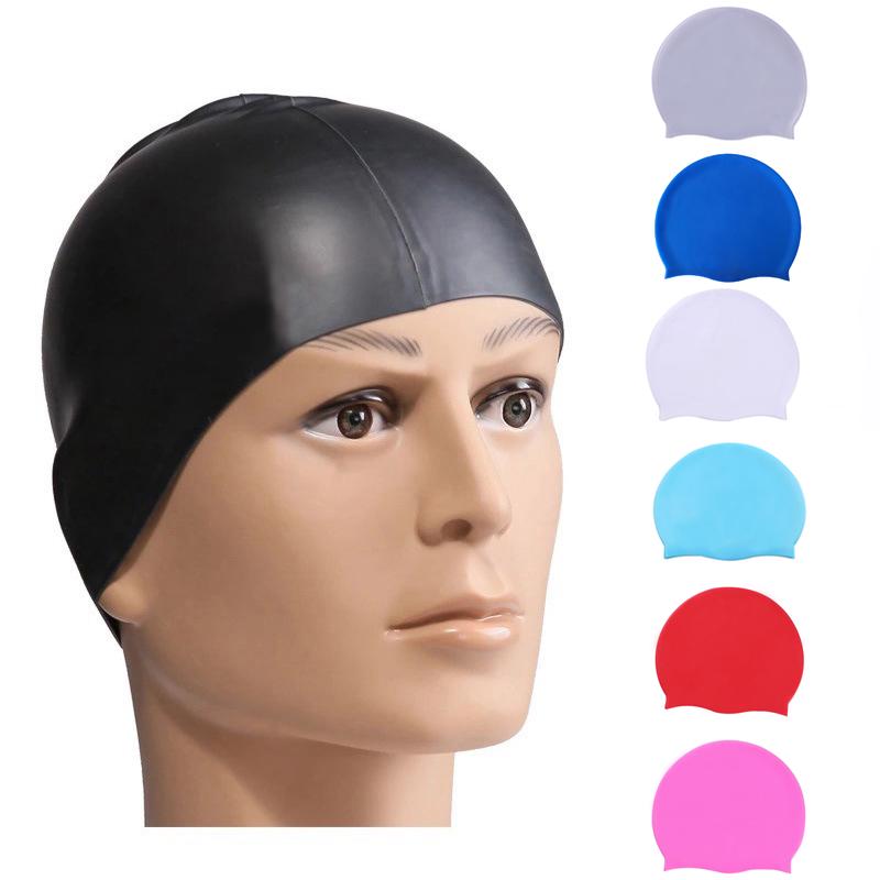 Adult Swimming Hat Soft Silicone Swim Cap Waterproof Cap for Swim Women