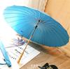 Wood Long Handle Umbrella 24 Ribs Retro Chinese Umbrella Men Women Black Big Parasol Outdoor Sun Protection Umbrellas for Girls