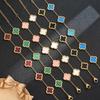 Trendy Four-Leaf Clover Double-Sided Bracelet - Women's Personalized Fashion Accessory