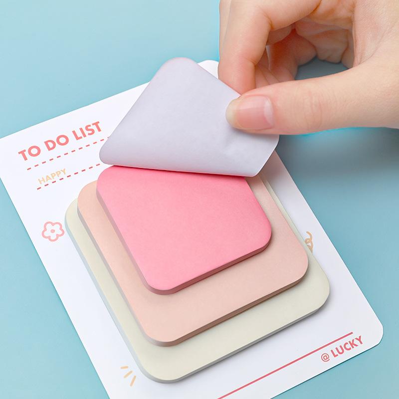 Multicolor Memo Pad 3 Size Adhesive Notepad Decal Scrapbooking DIY Diary Sticky Note Office Supplies Kawaii Stationery
