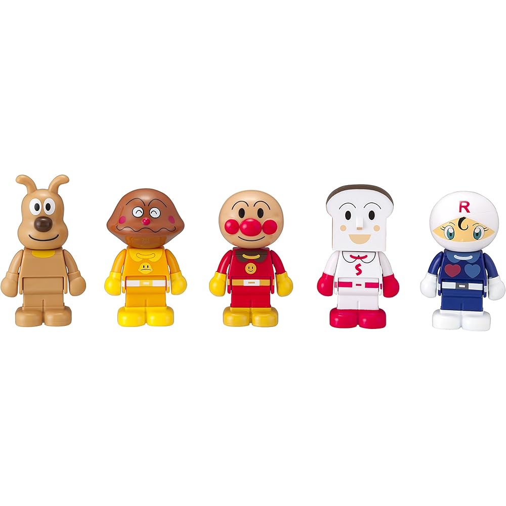 Bandai Anpanman Block Doll Set for Ages 3 and Up with Playable Blocks and Friends