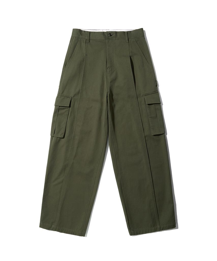 DTHIRTYONE Vertical One Tuck Cargo Pants_Dark Olive