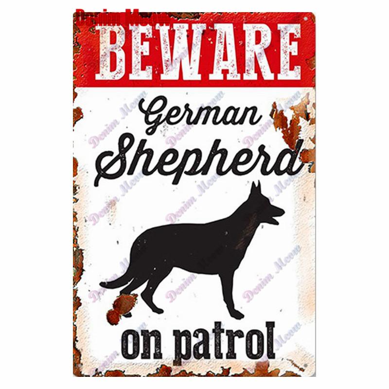 Vintage Beware of Dog, Metal Sign, Warning Danger, Protected Pit Bull Dog, No Bal, Wall Decor, Private Area Decoration, WY45