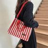 Fashionable Large Capacity Canvas Crossbody Tote Bag For Women Trendy Street Style