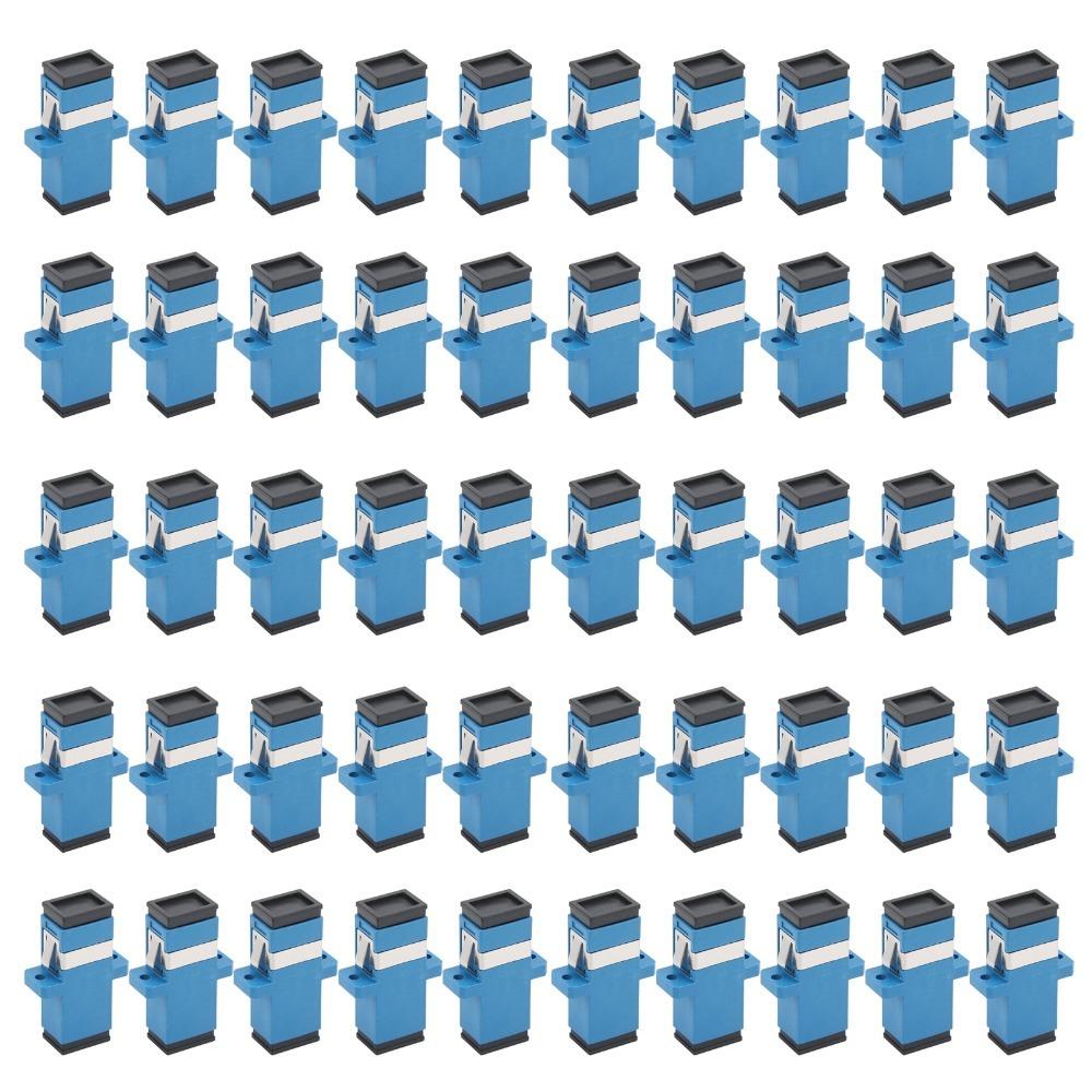 

50 PCS UPC Fiber Adapter SC To SC Fiber Connector Adapter Blue Fiber Optical Coupler Industrial