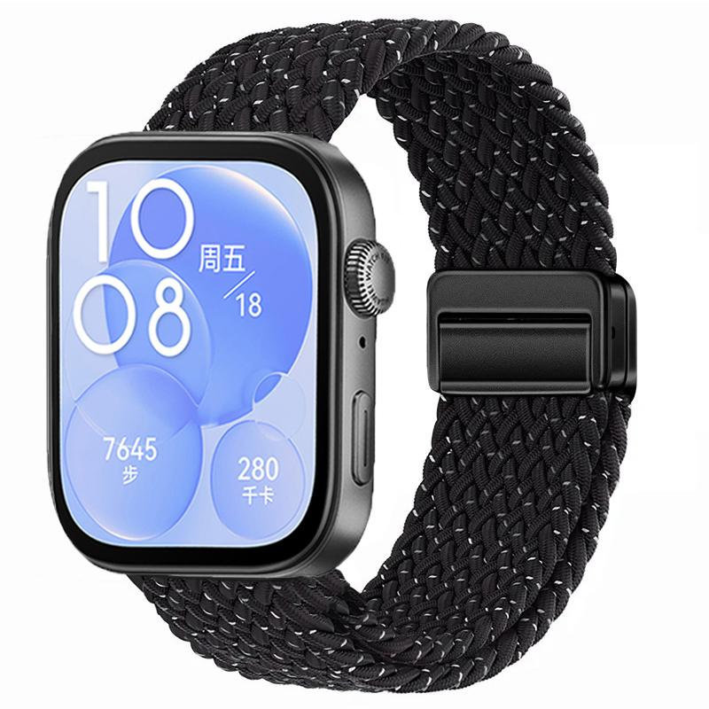 Nylon Braided Strap for Huawei Watch Fit 3/4/4 Pro Magnetic Adjustable Comfortable Band for Huawei Watch Fit 4/3 Bracelet Belt