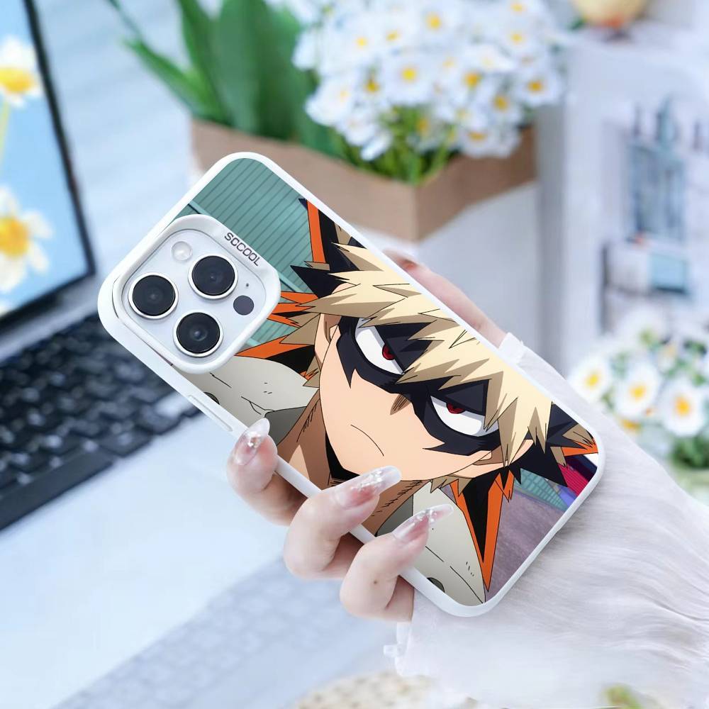 Katsuki Bakugo p-Hero Academia Phone Case For iPhone 17,16,15,14,13,12,Pro MAX Black Matte Shockproof Cover
