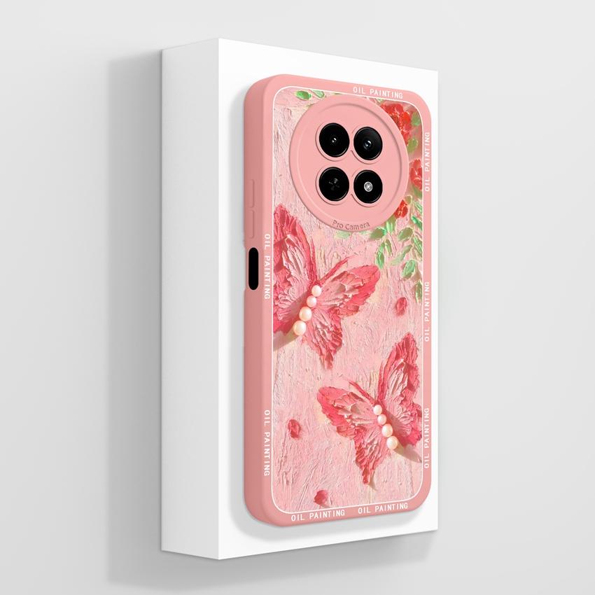 Case For Oppo Realme 12 13 14 P1 P2 Pro 14T 12X Phone Bags Cute Bear Paw Patterns Liquid Silicone Upgraded Dustproof Protective Shell For Oppo Housing