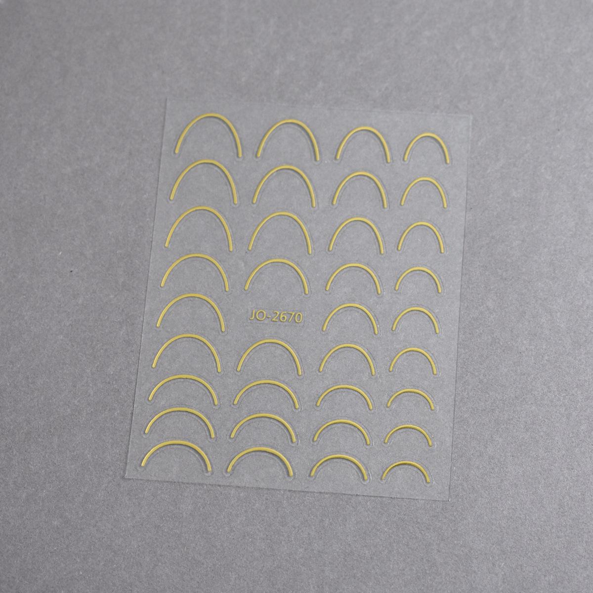 

Crescent Smile French Nail Art Stickers – Curved Line Decals