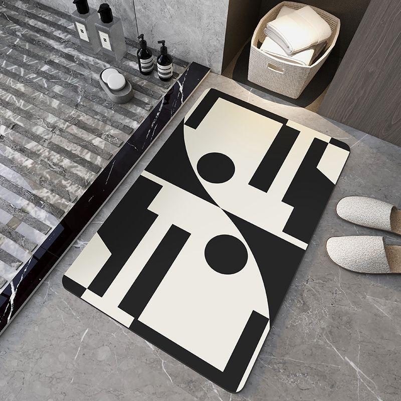 Bathroom Floor Mat Carpet Door Mat Door Rubber Absorbent Mat Toilet Floor Mat Non-slip Mat Door Mat