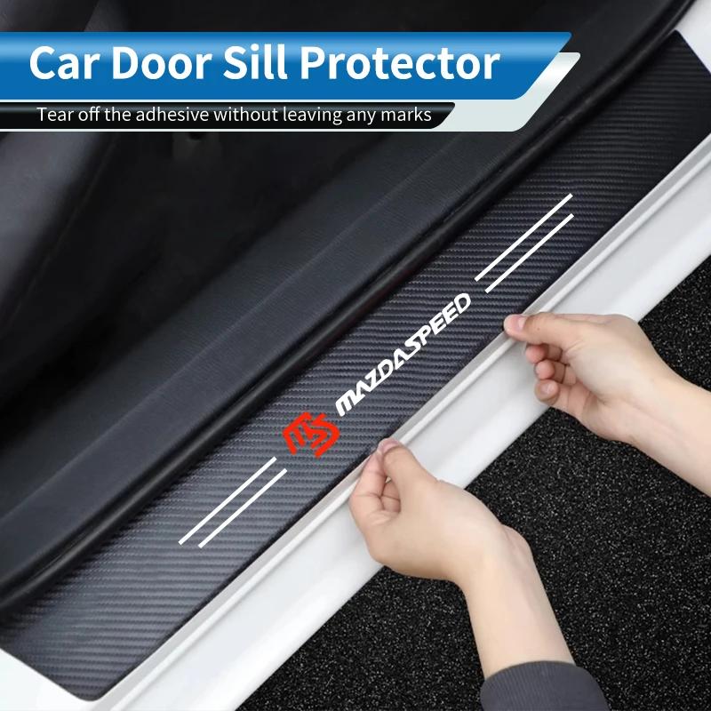 4pcsDoor sill sticker protective A film and decorative accessories for Mazda CX-3, CX-4, CX-5, Mazda 3, CX-30, CX-7, CX-8, CX-9, R
