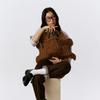 Pleatsmama Big Bow Bag Camel