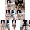 Stylish Women's Belt Korean Ins Dark Style Double Buckle Metal Chain Decor 2023