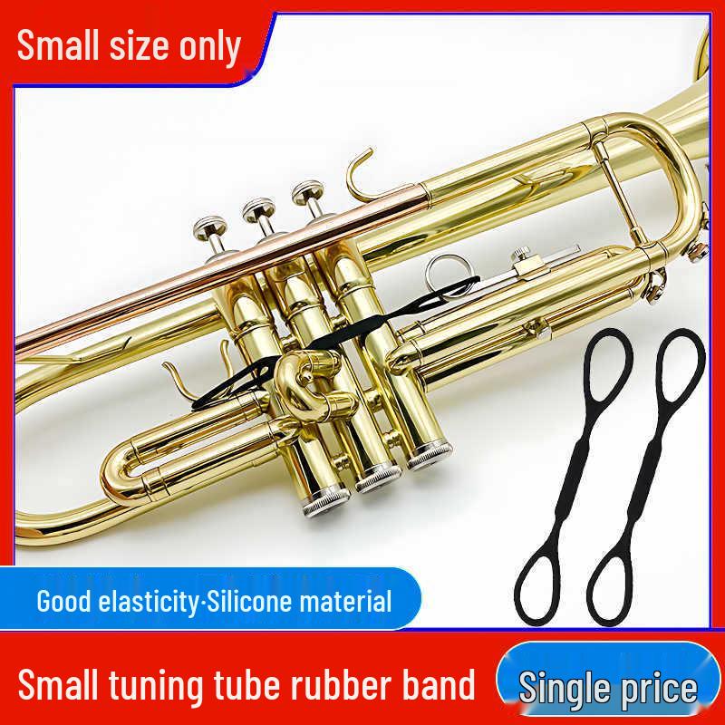 

Silicone Rubber Non-slip Trumpet Tuning Ring with Anti-loss Leather Case for Musical Instruments