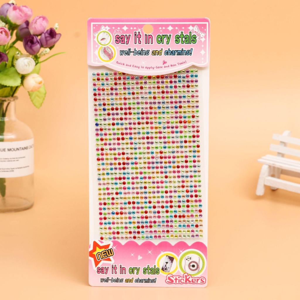 Kids' DIY 3D Acrylic Shiny Diamond Gem Crystal Stickers for Makeup & Decorations