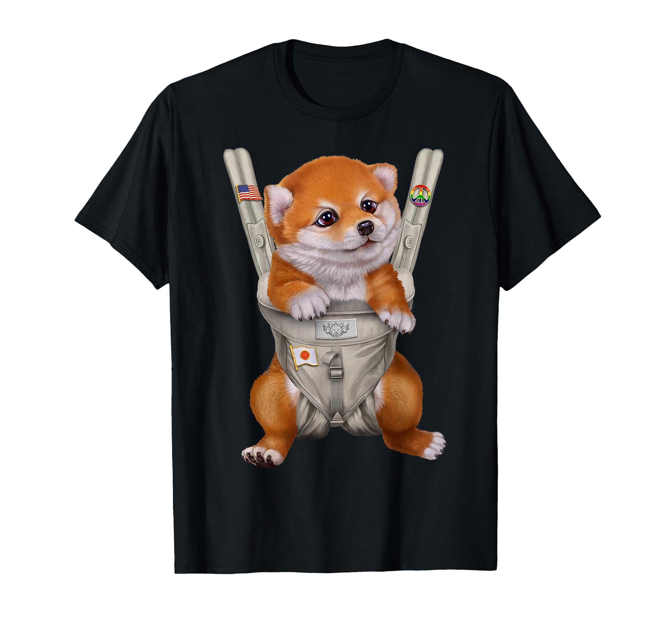 

Redhead Shiba Inu Dog Carrying Baby Carrier T-Shirt