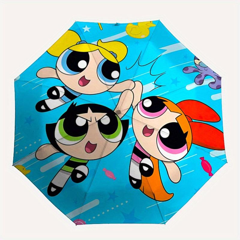

1pc Powerpuff Girls Automatic Umbrella - 8-Rib Foldable Design, Outdoor Adventures, and Family Celebrations, Durable Canopy Material y250827104