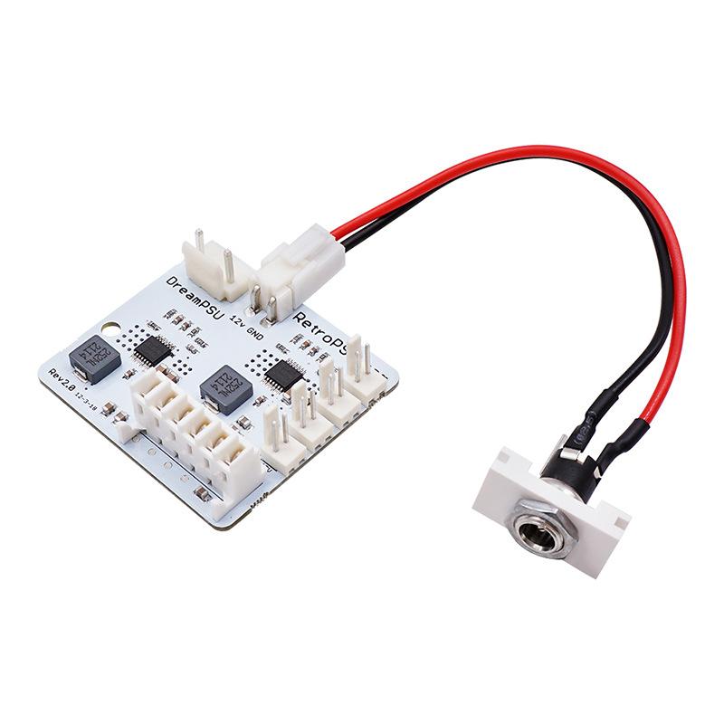 For SEGA DreamCast DreamPSU Rev2.0 12V Power Supply Board + Power Plug Adapte For AII DreamCart Game Console Replacement Parts White Power Board