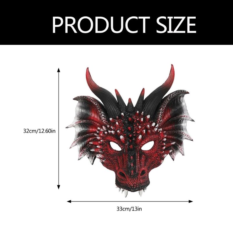 Halloween Animal Mask Animal Dragon Mask Masquerade Party Mask for Birthday Festival Holiday Carnivals Cosplay