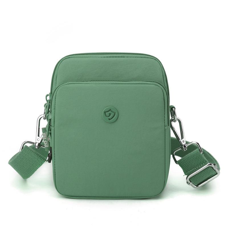 Casual Messenger Bag Women's Solid Color Vertical Small Bag Nylon Cloth New Fashion Mother Shoulder Bag Multi-layer Small Square Bag