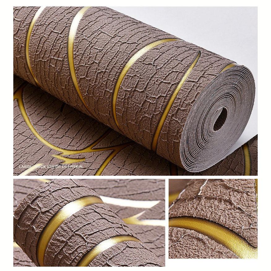 3D Embossed Non-Woven Wallpaper Soft Suede Texture Wall Covering TV Unit, Couch Backdrop & Bedroom (Unpasted, DIY Friendly)