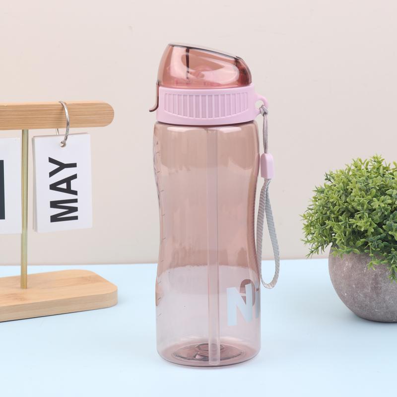 580Ml Portable Leak-Proof Sport Tea Coffee Cup Plastic Water Bottle With Straw For Drinkware Kids Water Bottle For School