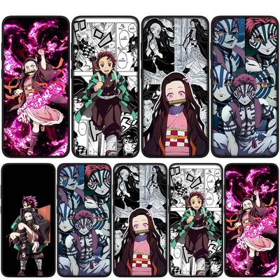 Cover for iPhone 15 14 Xiaomi Redmi Note 13 12 11 Pro Max X 8 7 9 XR Samsung Galaxy S24 S23 OPPO Huawei Anime Demon Slayer Tanjirou Nezuko Phone Case