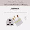 International Travel Converter Plug: HK, Korea, UK, Germany Standards