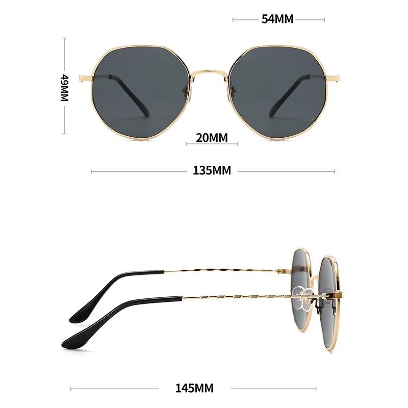 Polygon Metal Sunglasses Vintage Frame For Women Sunglasses Men Luxury Brand Design Sun Glasses Women Mirror Gafas De Sol Uv400