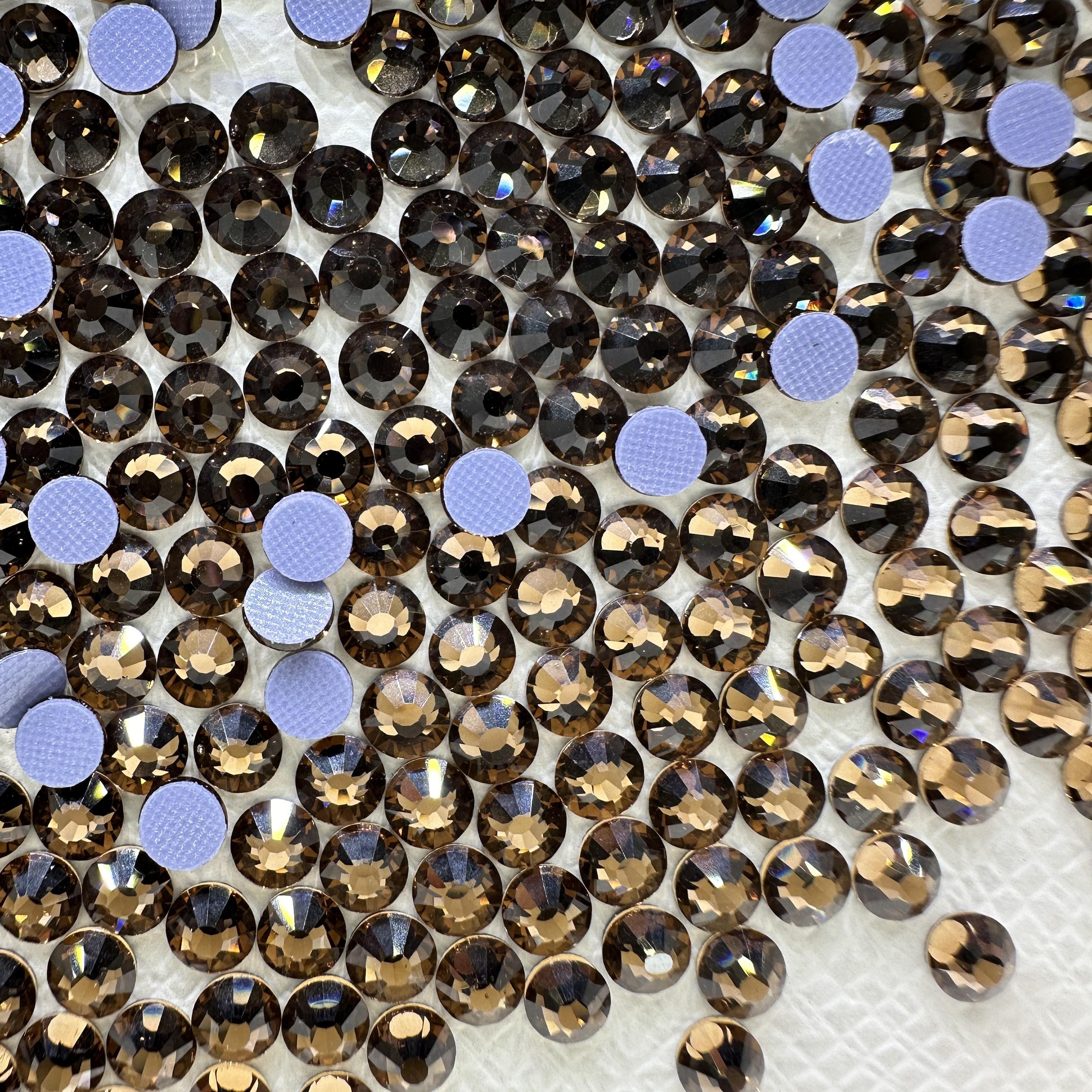 SS6-SS20 High Quality Bulk Smoked Topaz Glass Crystal Loose Rhinestones Hotfix Flatback Rhinestones for Garment ss6-14400pcs/bag