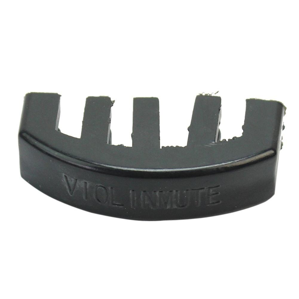 Surdină silențioasă din cauciuc negru pentru vioară și violă cu 4 corzi 4/4