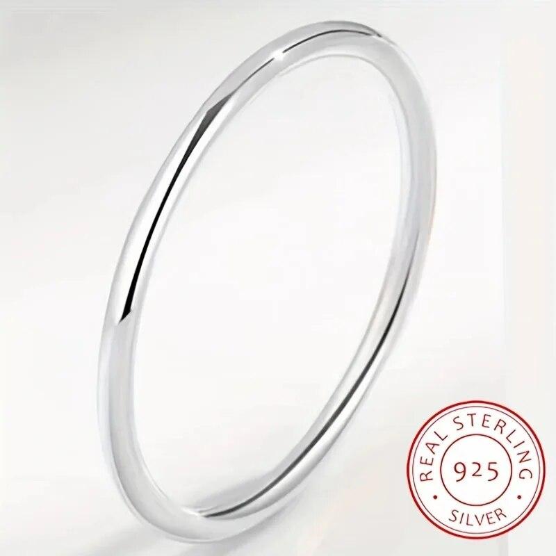 

Простое кольцо для пары с геометрическим рисунком для женщин, стерлинговое серебро S925, свадебный подарок на День святого Валентина, ювелирные кольца для женщин, обручальные кольца 8 белый