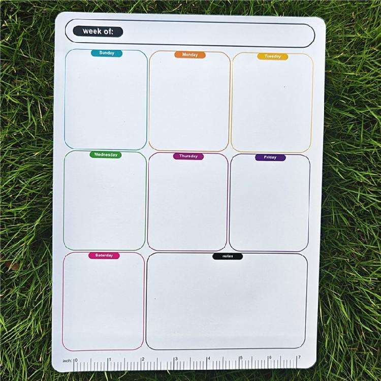 Erasable Refrigerator Planner with Slip Resistant Magnets And Clear Layout Magnetic Calendar Whiteboard For Households