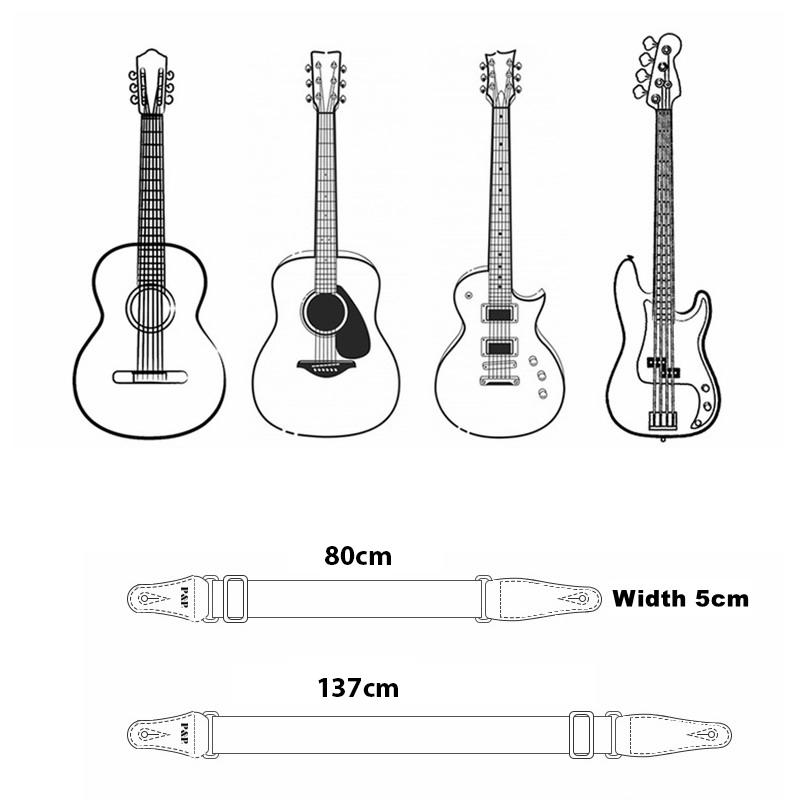 Guitar Strap Multi-Color Belts Adjustable Colorful Printing Nylon Guitar Straps