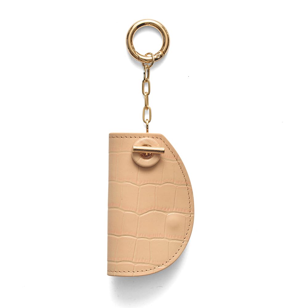 Ключница с тиснением под крокодила цвета лесного ореха Ha-2204-801 Абрикосовый