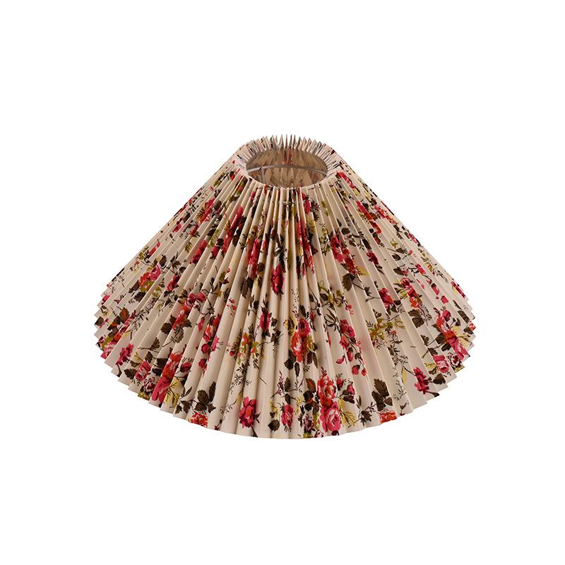 Pleated Cloth Lampshade Accessory for Desk and Floor Lamps, Inclined Height 240mm, Bottom Opening 410mm