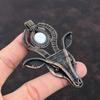 Owyhee Blue Opal Pendant Copper Wire Wrapped Pendant Handmade Cow Face Pendant Gemstone Pendant For Gift Antique Pendant Copper Wire Jewelry