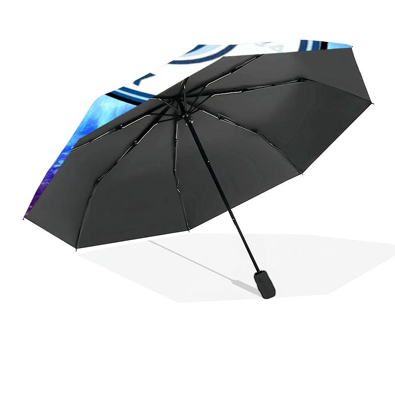 City Football Club Printed Automatic Umbrella, 8-Frame for Travel, Camping, Casual Umbrella, Essential Gift for  for Family and Friends
