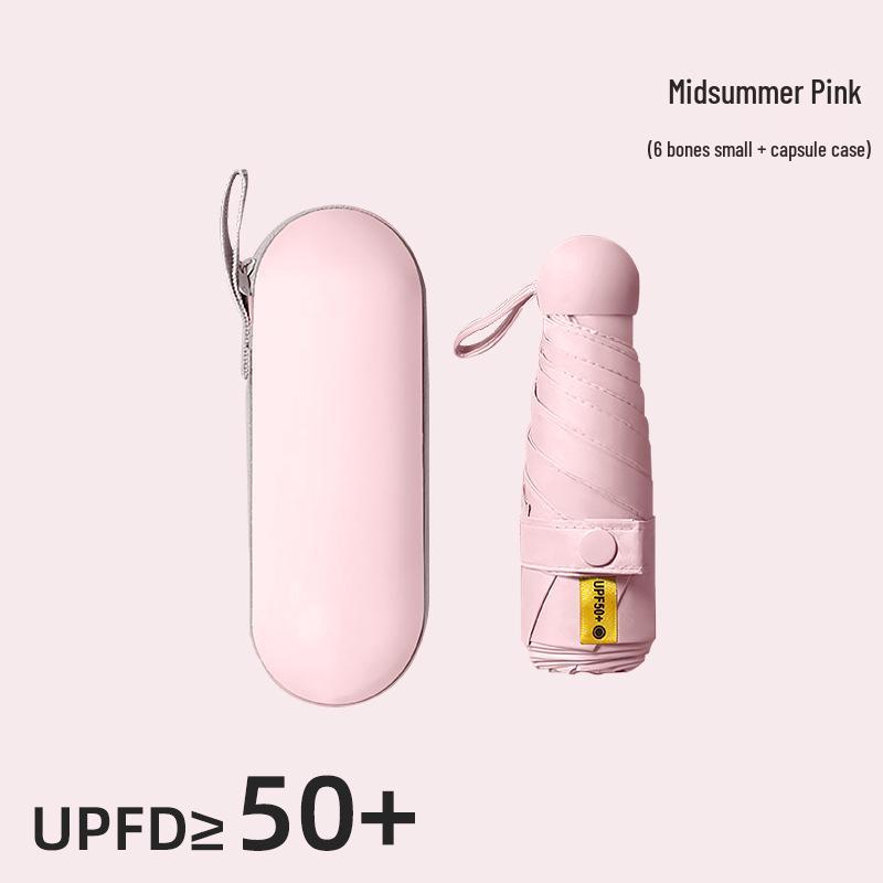 Compact UV Protection Dual-Use Mini Umbrella for Sun and Rain