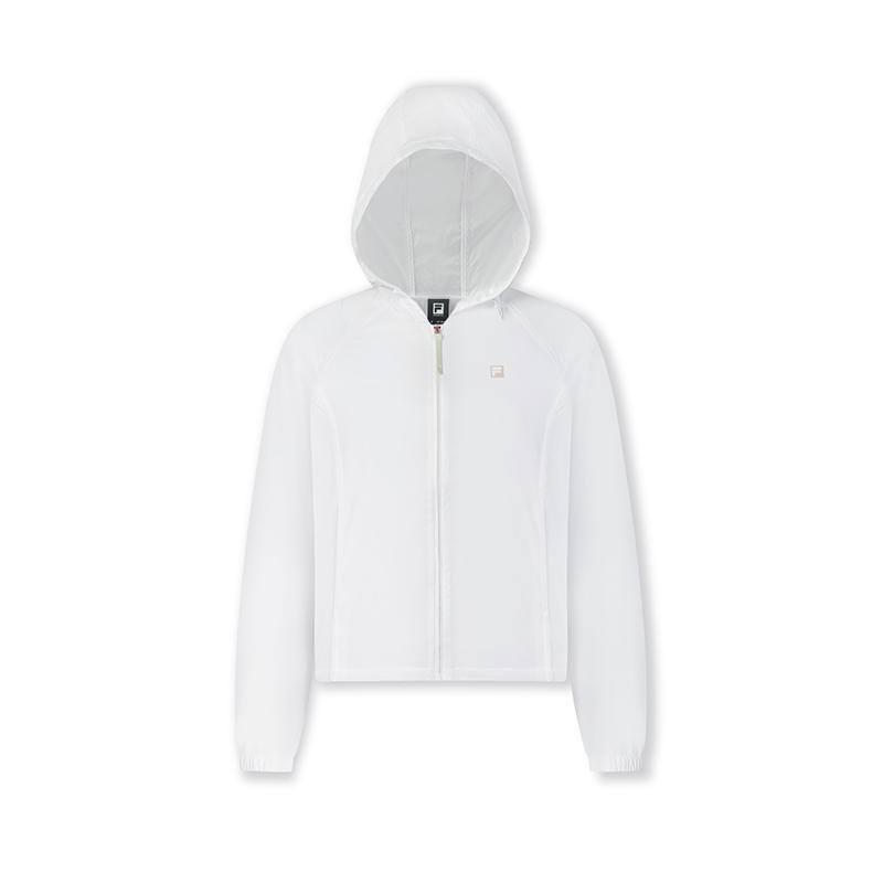FILA Fitness Fashion Versatile Loose Hooded Jacket Women jackets A11W531702F-WT
