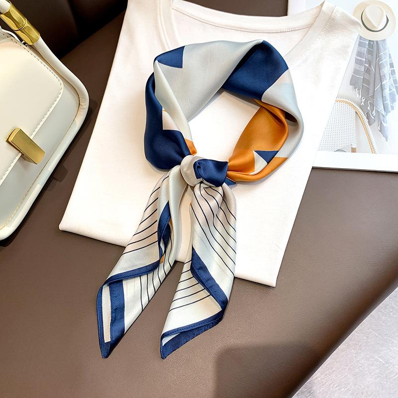1116 New Spring and Summer Printed Decorative Women's Scarf Women's Decorative Professional Scarf 71x71 Small Square Scarf Headband Women