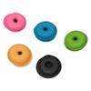 5Pcs Earphone Carry Case Round Assorted Colors Winder Design Strong Plastic Earphone Storage Bag