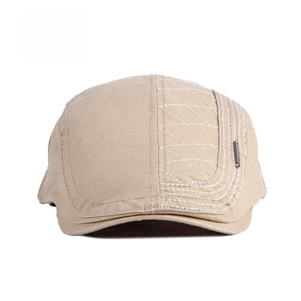 Adjustable Men's Newsboy Caps Herringbone Pattern Painters Hats Casual Flat Cap Outdoor Wear