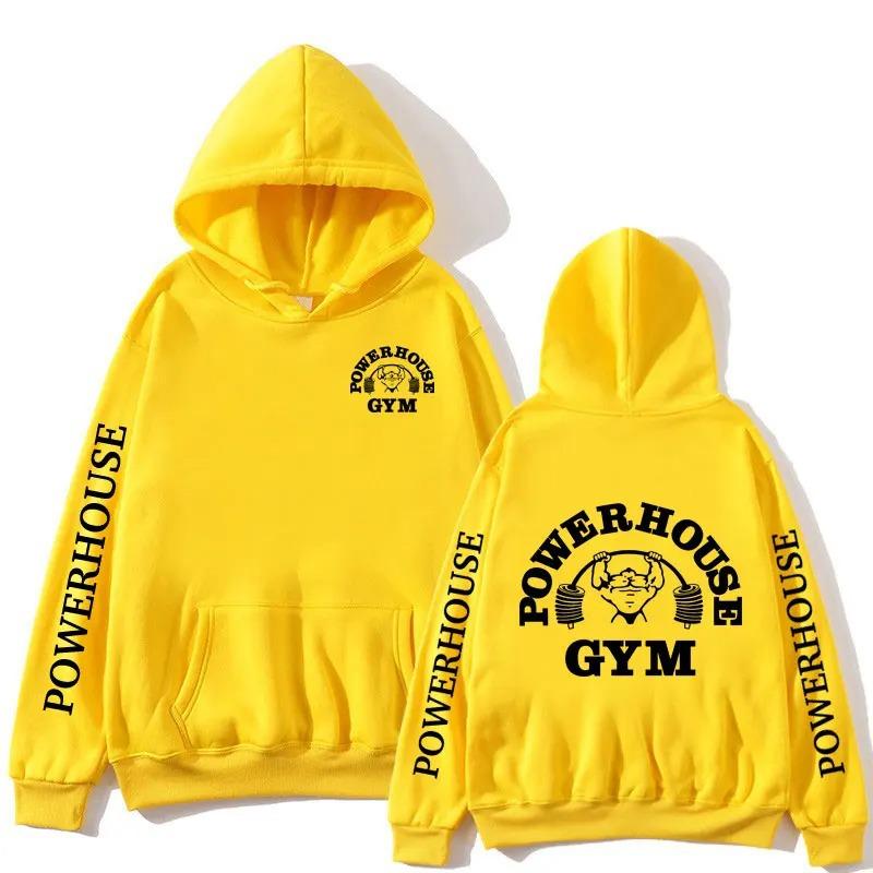 Powerhouse Gym Logo Hoodie Ashion Sweatshirt Hip Hop Casual Fashion Unisex Autumn Winter Fleece Streetwear Tops