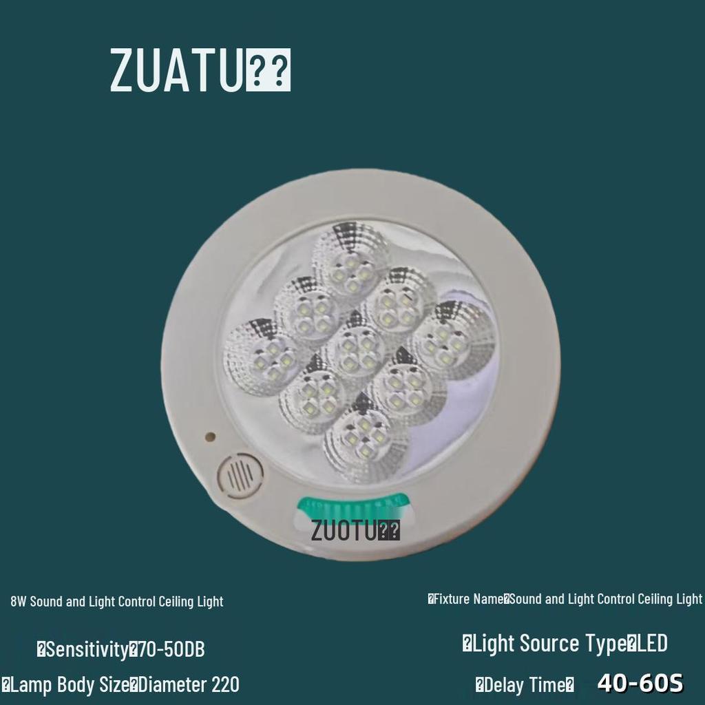 220V Sound & Light-Controlled Ceiling Light - Sensor Light for Stairs, Corridor, Building, Community, and Elevator Use