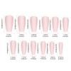 Pink Fake Nails with Rhinestone Decor Sweet & Charming Reusable False Nails for Shopping Traveling Dating